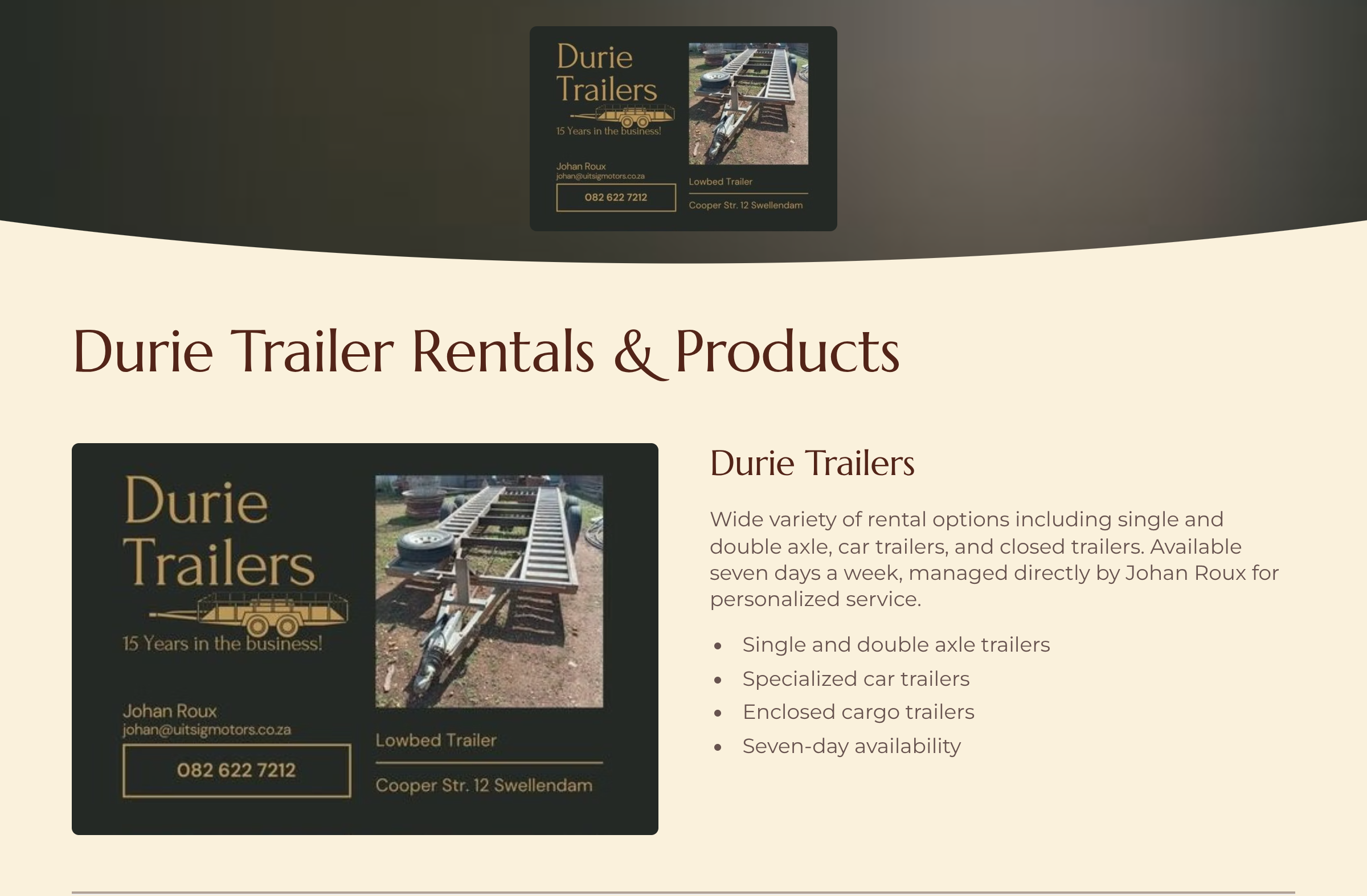 Durie Trailers